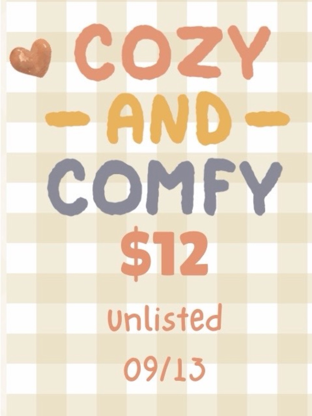 09/13 Show $12 Unlisted Item